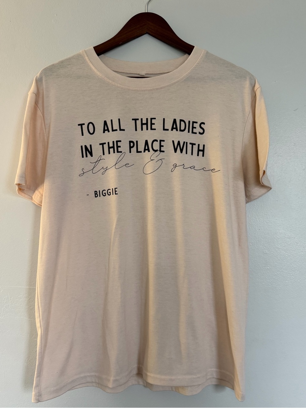 Beige Short-Sleeve Quote Tee - To All The Ladies